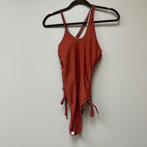 Asymmetrical Brown SHEIN Swimsuit - Picture 1 of 10